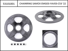 Spider/Chain guard (one-piece) Samox for PW-S2/X3, Alu, CL53, LK104, for 40T