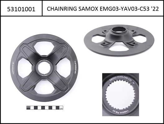 Spider/Chain guard (one-piece) Samox for PW-S2/X3, Alu, CL53, LK104, for 40T 