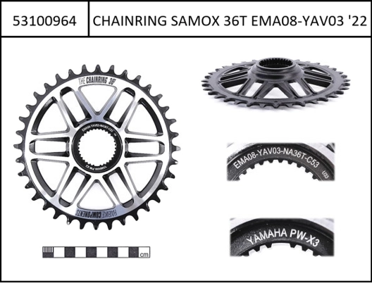 Yamaha chainring 36T Direct Mount Yamaha PW-S2 and PW-X3 