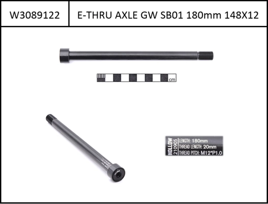 Aksling 12x148 mm Maxle 180mm, P1.00 