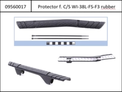 Chainstayprotector Alloy-FS rubber 2018, Haibike + 2 cable ties