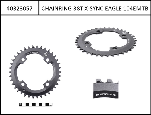 Chainring X-Sync2 38T 104mm Alloy 11/12-speed 