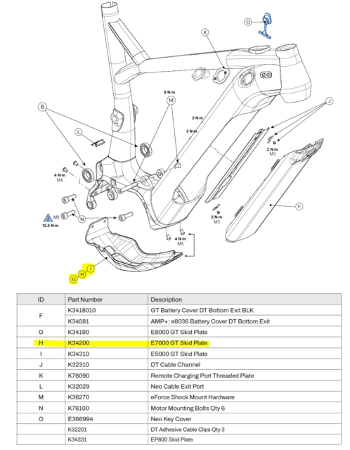 GT eForce E7000 skid plate 