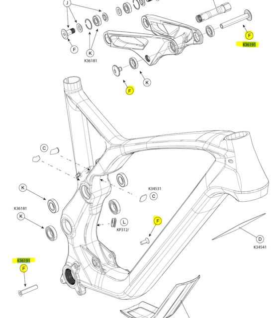 Force Crb 29 Shock Bolts Force Crb 2021-> 