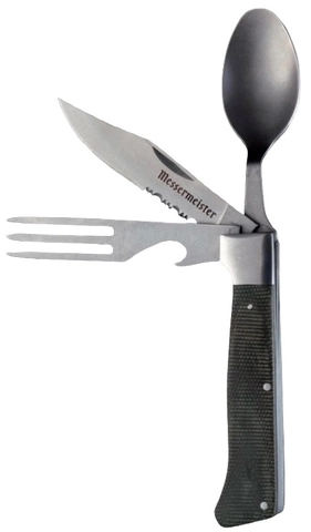 Messermeister Adventure Chef Folding Fork, Knife, Spoon Linen