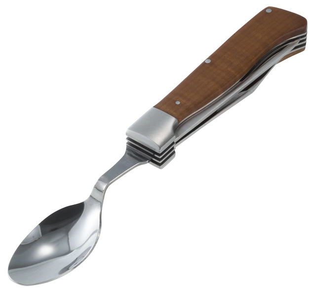 Messermeister Adventure Chef Folding Fork, Knif, Spoon Maple 