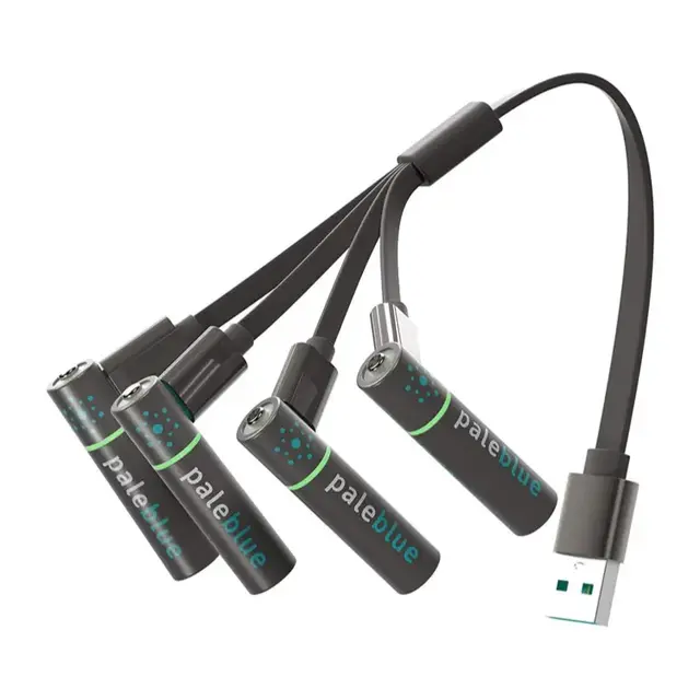 Pale Blue Sustainability Kit 8xAA/8xAAA Inc. USB to 4x Micro-USB charging cable 
