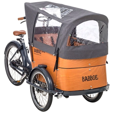 Babboe rain tent for Curve Docril Grey