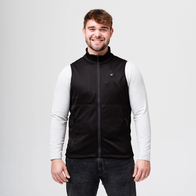 HeatX Heated Fleece Vest Mens S Black 