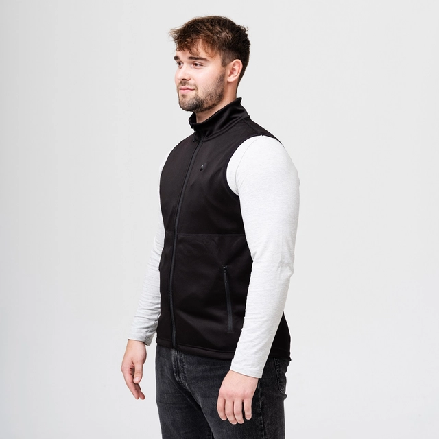 HeatX Heated Fleece Vest Mens S Black 