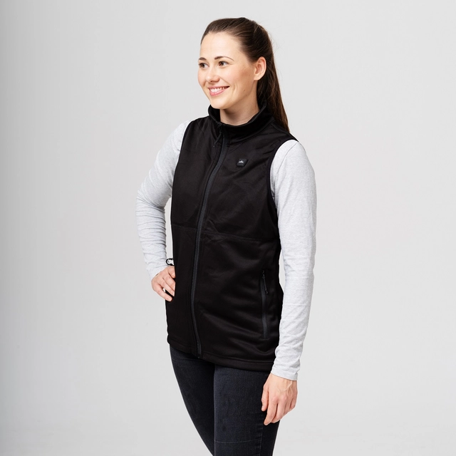 HeatX Heated Fleece Vest Womens XS Black 