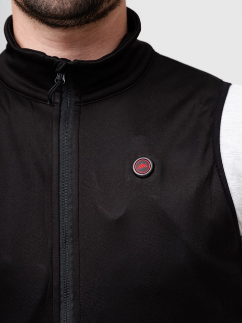 HeatX Heated Fleece Vest Mens S Black 
