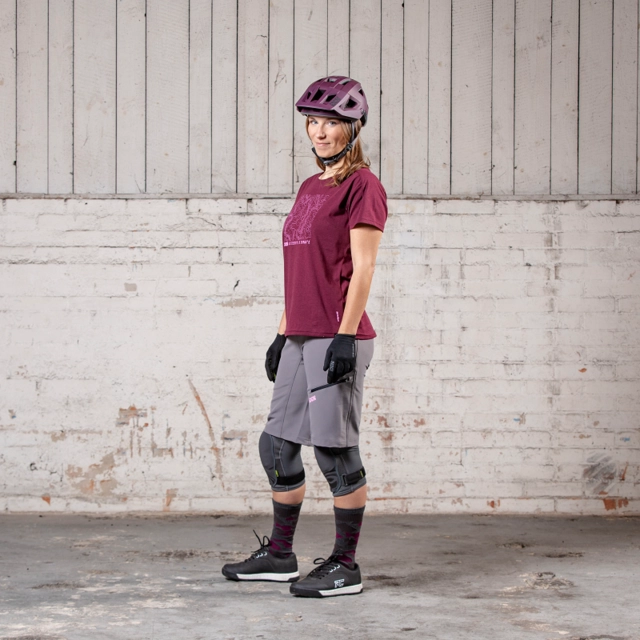 iXS Flow Women Tech tee Contour Raisin- 36 