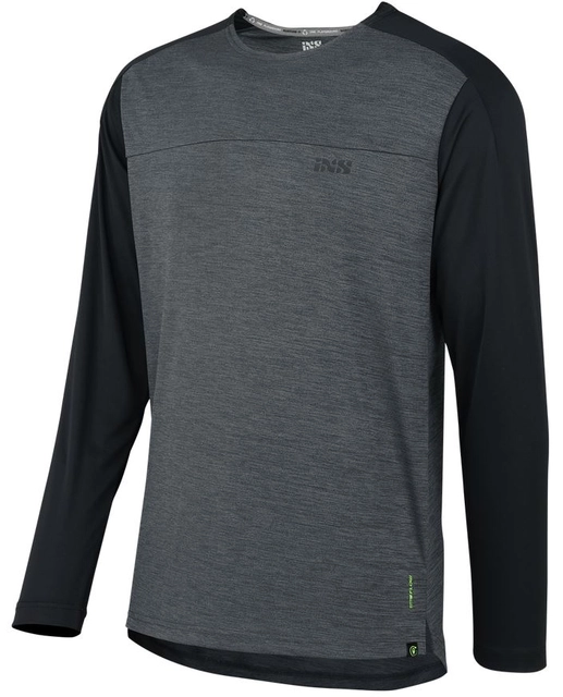 iXS Flow X LS Kids Jersey Graphite/Solid Black- S 