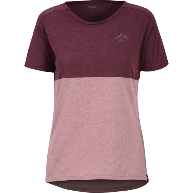 iXS Flow Girls Tech tee Mountain Taupe/Raisin - S 