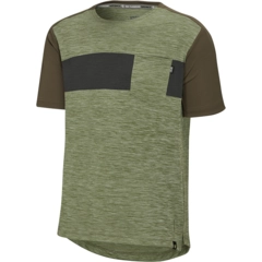 iXS Flow X Jersey Olive/Solid Dark Olive - XS