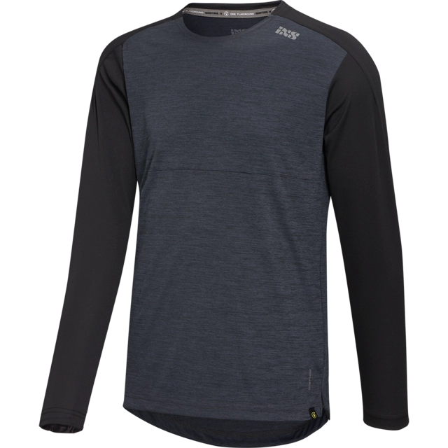 iXS Flow X LS Jersey Anthracite/Solid Black - XS 