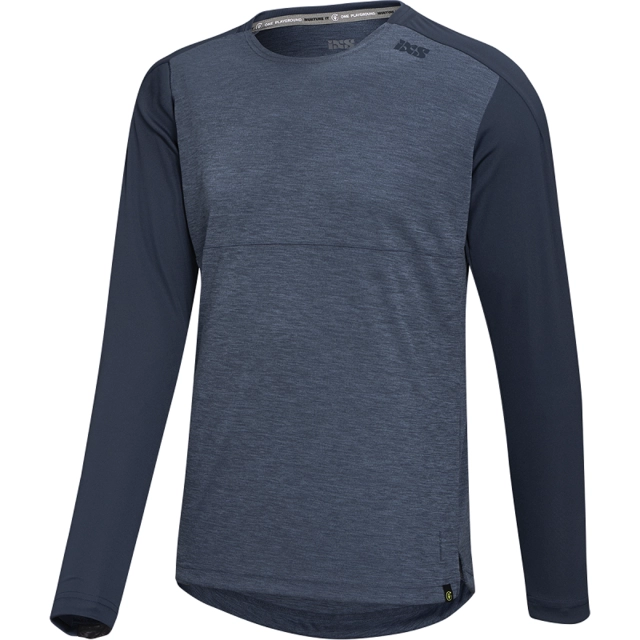 iXS Flow X LS Kids Jersey Storm/Solid Marine - S 