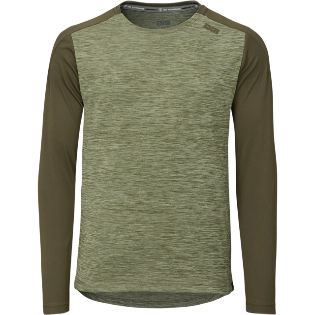 iXS Flow X LS Jersey Olive/Solid Dark Olive - XS 