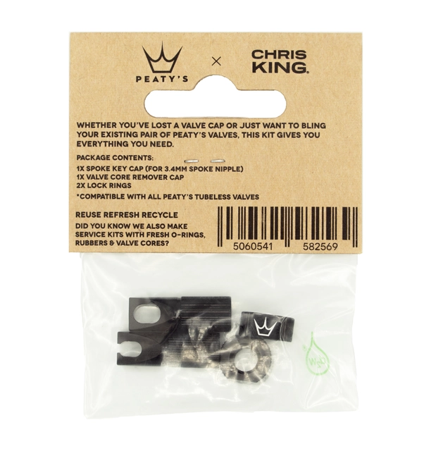 Peaty's x Chris King Valve Accessory Kit Black 