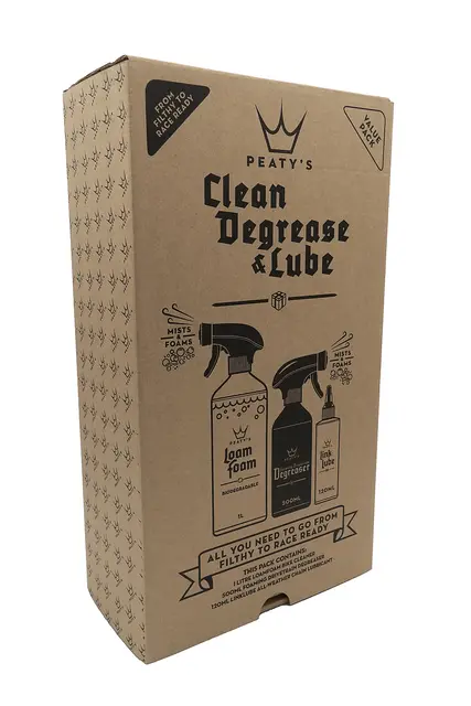 Peaty's Clean Degrease Lube Starter Pack Wash/Degrease/All Weather Lube 