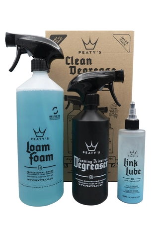 Peaty's Clean Degrease Lube Starter Pack Wash/Degrease/All Weather Lube
