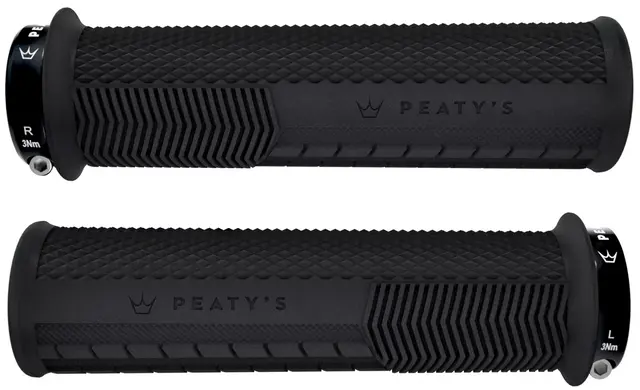 Peaty's Monarch Grip Knurl Thick - Black 