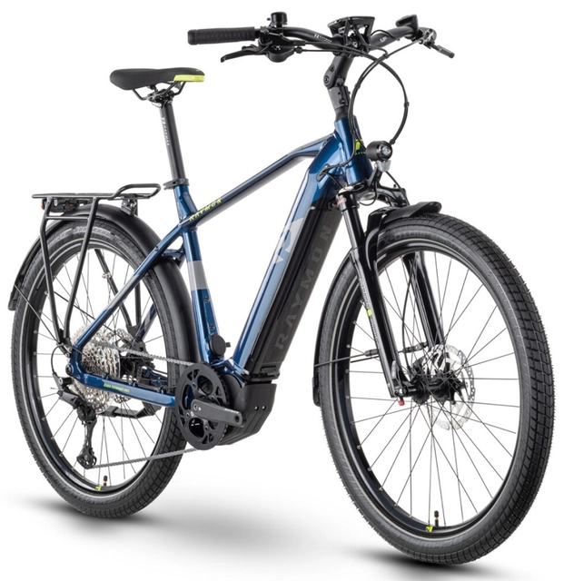 Raymon TourRay E 7.0 herre M 27,5", d.blue/grey/lime, PW-X2 i630Wh 