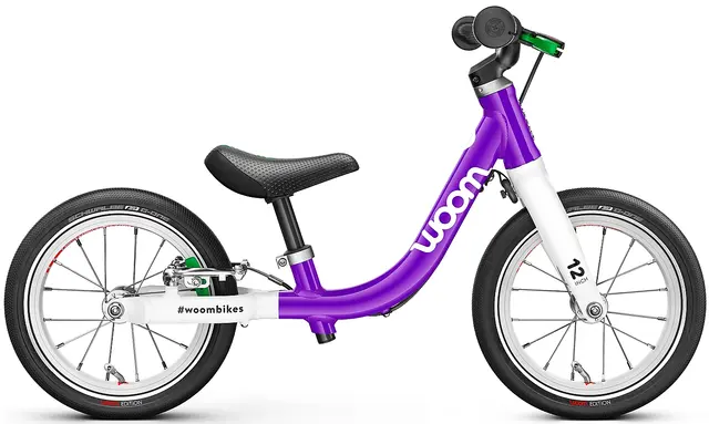 Woom 1 12" balance bike Purple 3,2kg, 1,5-3,5 years, 82-100cm 