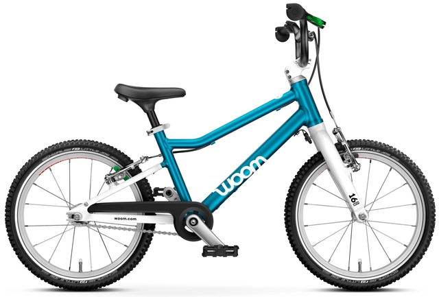 Woom Go 3 Automagic 16" Metallic Blue 6,1kg, 4-6 years, 105-120cm 