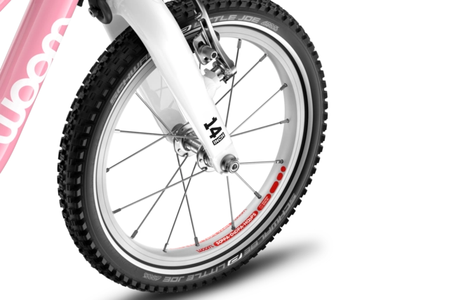 Woom Go 1 Plus 14" Powder Pink 4,45kg, 3-4,5 år, 95-110cm 