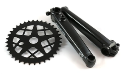 Cranks BMX FS 3pc 8-spline tubular 36T chainring, 175mm, CroMo