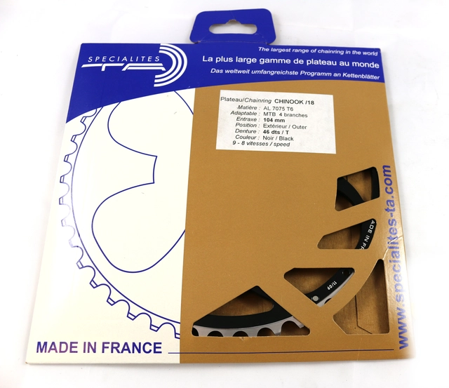 Krankdrev 4-bolt for Shimano 46T TA Chainrings 8/9-delt 
