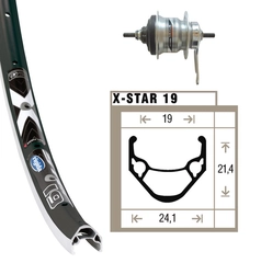 Wheel 28 rear Nexus 7 Tria N7, Sima N7