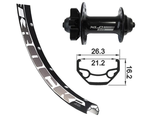 Wheel 29 front XLC / Rodi BlackRock D. 9x100mm, 6-bolt, 21mm
