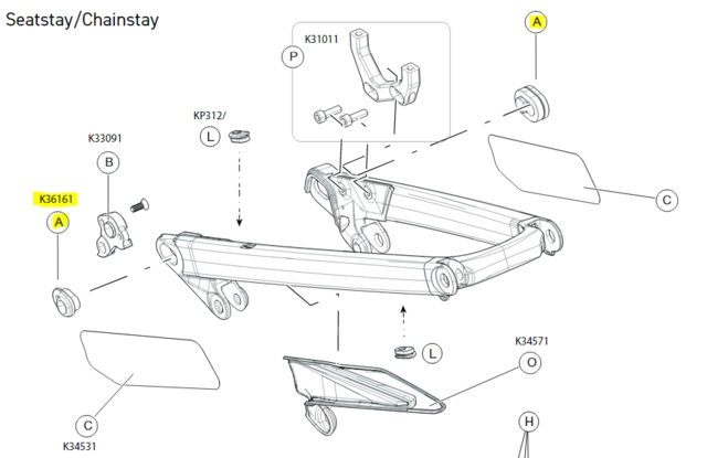 Dropout Flip Chips GT LTS, Thru Axle, Set 