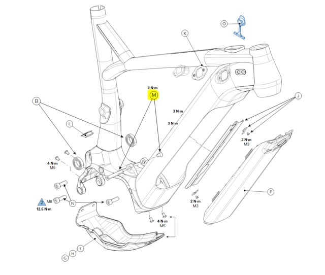 GT eForce Shock Mount Hardware 