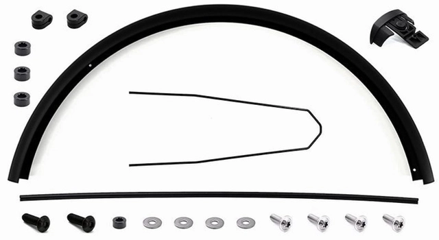 Rear fender Haibike 27,5", 75mm width, inc mounts 