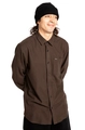 Volcom Caden Solid LS Dark Brown - S