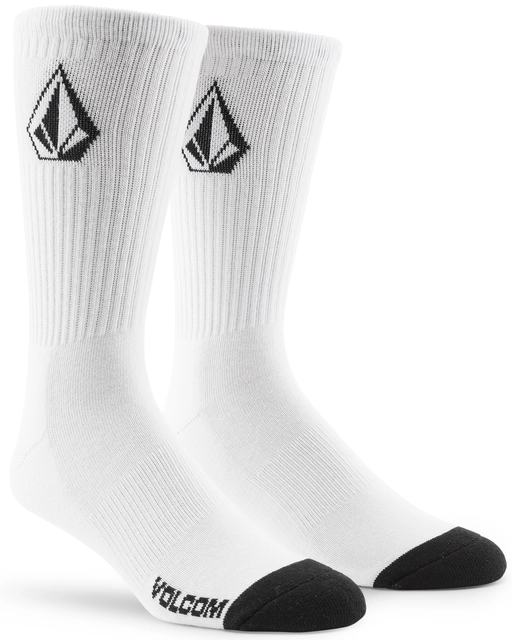 Volcom Full Stone Sock 3Pk White - One Size 