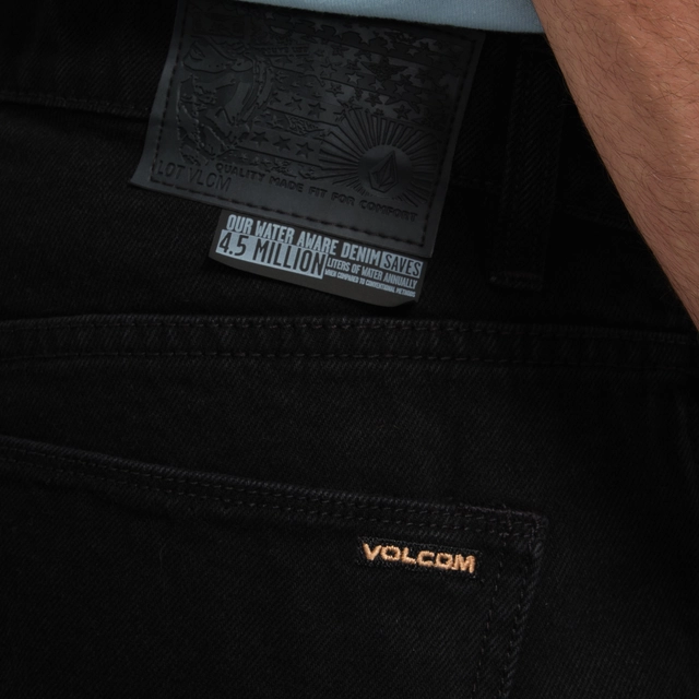 Volcom Modown Tapered Denim Black - 32 