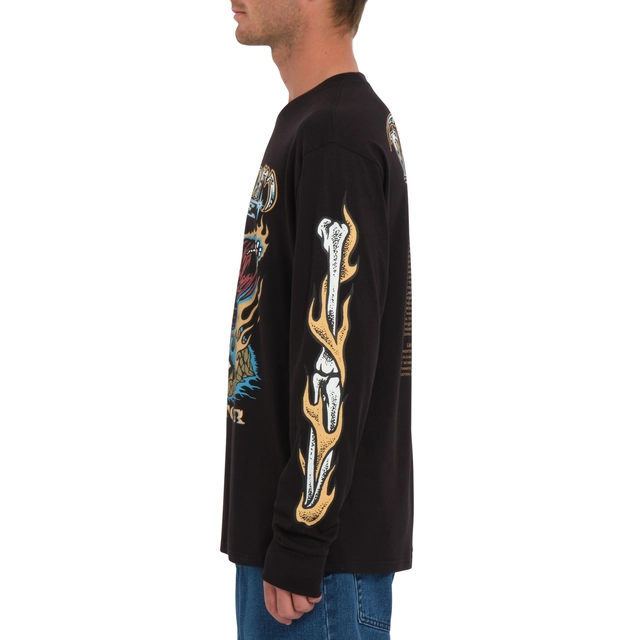 Volcom Stone Ghost LS Tee Black - M 