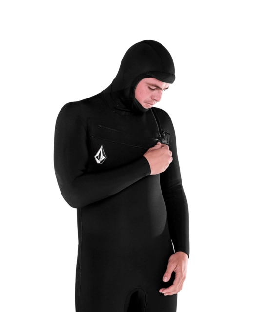 Volcom 5/4/3mm Hood Chestzip Fullsuit Black - XL 