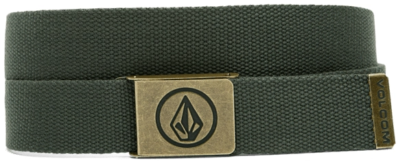 Volcom Circle Web Belt Dark Forest - One Size 