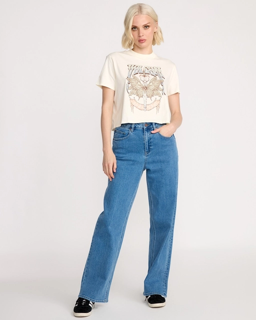 Volcom Dial Crop Tee Bone - L 