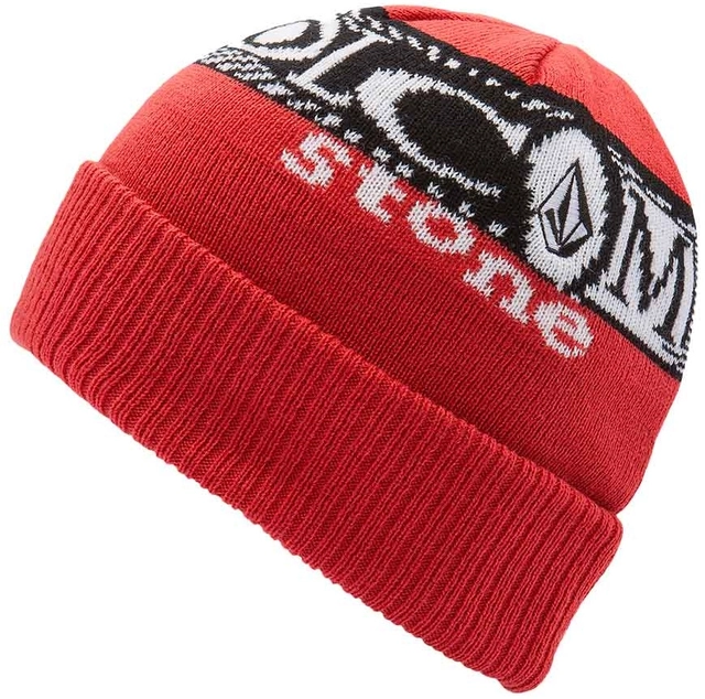 Volcom Lib Stone Legacy Beanie Ribbon Red - One Size 