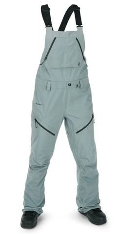 Volcom Elm Stretch Gore Bib Overall Green Ash