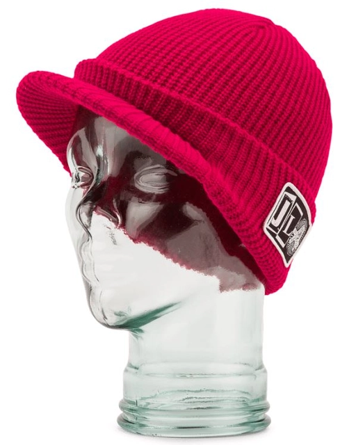Volcom JLA Visor Beanie Red - One Size 