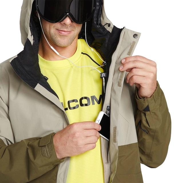 Volcom L Gore-Tex Jacket Dark Khaki - L 