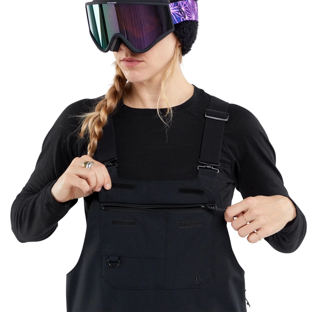 Volcom Creston 3D Stretch Bib Overall Black - L 